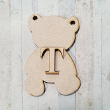 CY160- Teddy Bear Mix Match Bunting with Initial - 10cm - Olifantjie - Wooden - MDF - Lasercut - Blank - Craft - Kit - Mixed Media - UK