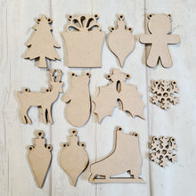 OL2857 - MDF set 12 shapes - Winter Theme - Olifantjie - Wooden - MDF - Lasercut - Blank - Craft - Kit - Mixed Media - UK