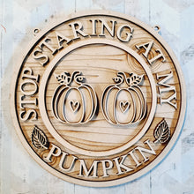 OL3100 - Breast Cancer Awareness- Stop staring at my pumpkins - Olifantjie - Wooden - MDF - Lasercut - Blank - Craft - Kit - Mixed Media - UK