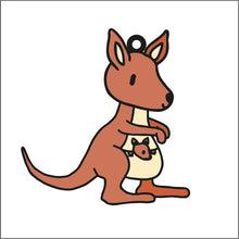 OL1939  - MDF Doodle Animal Hanging -  Kangaroo - Olifantjie - Wooden - MDF - Lasercut - Blank - Craft - Kit - Mixed Media - UK