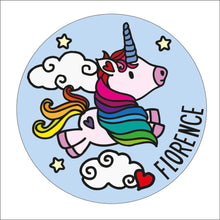 OL2019 - MDF Doodle Unicorns  - Unicorn Clouds plaque personalised - Olifantjie - Wooden - MDF - Lasercut - Blank - Craft - Kit - Mixed Media - UK