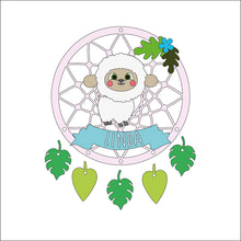 DC073 - MDF  Cute Lamb Dream Catcher - with Initials, Name or Wording - Olifantjie - Wooden - MDF - Lasercut - Blank - Craft - Kit - Mixed Media - UK