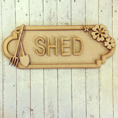 SS028 - MDF Gardening Theme Personalised Street Sign - Small (6 letters) - Olifantjie - Wooden - MDF - Lasercut - Blank - Craft - Kit - Mixed Media - UK