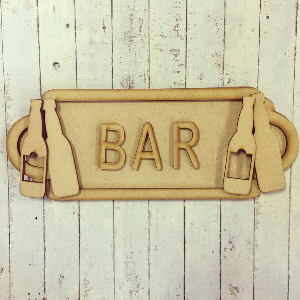 SS036 - MDF Bar Theme Personalised Street Sign - Large (12 letters) - Olifantjie - Wooden - MDF - Lasercut - Blank - Craft - Kit - Mixed Media - UK