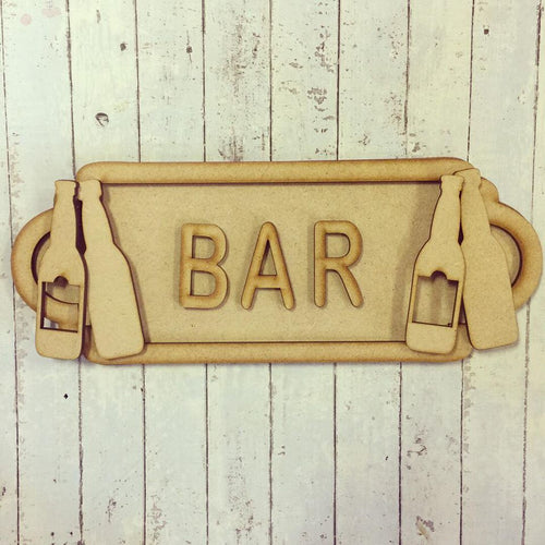 SS036 - MDF Bar Theme Personalised Street Sign - Medium (8 letters) - Olifantjie - Wooden - MDF - Lasercut - Blank - Craft - Kit - Mixed Media - UK