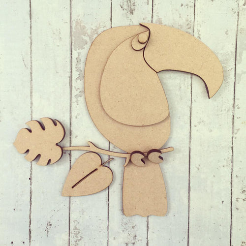 Sale OL185 - MDF Toucan Layered Set - Olifantjie - Wooden - MDF - Lasercut - Blank - Craft - Kit - Mixed Media - UK