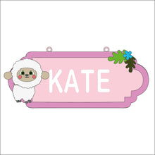SS159 - MDF  Cute Lamb  Personalised Street Sign - Large (12 letters) - Olifantjie - Wooden - MDF - Lasercut - Blank - Craft - Kit - Mixed Media - UK
