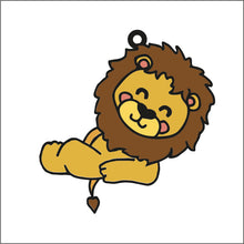 OL1954  - MDF Doodle Jungle Animal Hanging -  Lion 1 - Olifantjie - Wooden - MDF - Lasercut - Blank - Craft - Kit - Mixed Media - UK