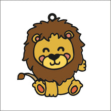 OL1955  - MDF Doodle Jungle Animal Hanging -  Lion 2 - Olifantjie - Wooden - MDF - Lasercut - Blank - Craft - Kit - Mixed Media - UK