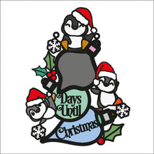 OL2669 - MDF Christmas Penguin Doodle Christmas Countdown - Olifantjie - Wooden - MDF - Lasercut - Blank - Craft - Kit - Mixed Media - UK