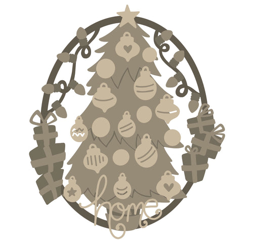 SJ242 - MDF Christmas Tree Large 3D Free Standing Kit - Olifantjie - Wooden - MDF - Lasercut - Blank - Craft - Kit - Mixed Media - UK