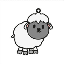 OL1792 - MDF  doodle Farm hanging - Sheep Style 4 - Olifantjie - Wooden - MDF - Lasercut - Blank - Craft - Kit - Mixed Media - UK