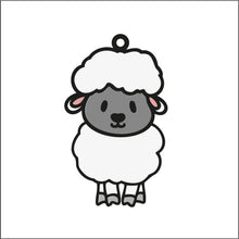 OL1791 - MDF  doodle Farm hanging - Sheep Style 3 - Olifantjie - Wooden - MDF - Lasercut - Blank - Craft - Kit - Mixed Media - UK
