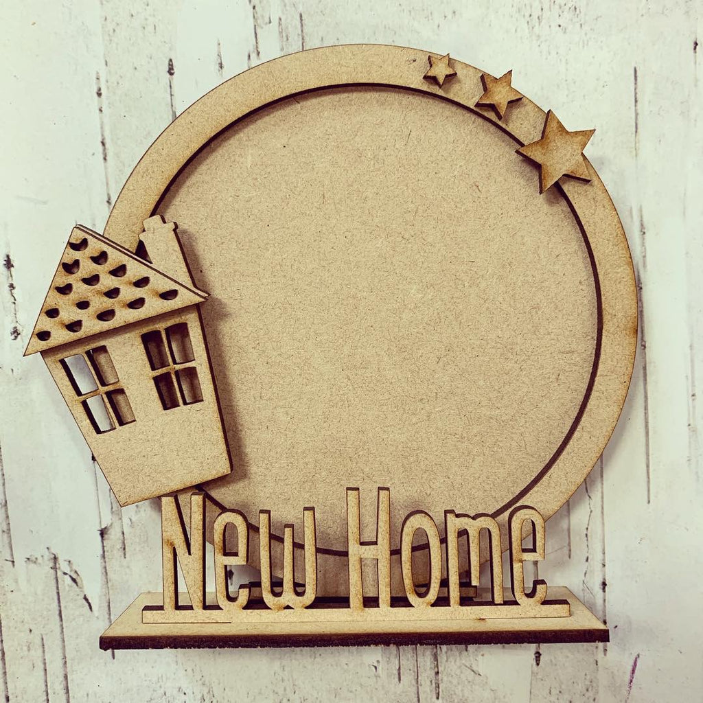 CF014 - MDF House Themed Personalised Freestanding Circular Photo Fram ...
