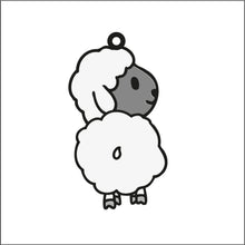 OL1789 - MDF  doodle Farm hanging - Sheep Style 1 - Olifantjie - Wooden - MDF - Lasercut - Blank - Craft - Kit - Mixed Media - UK