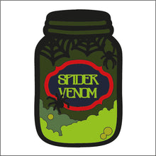 OL2138 - MDF Halloween Jar - Spider Venom - Olifantjie - Wooden - MDF - Lasercut - Blank - Craft - Kit - Mixed Media - UK