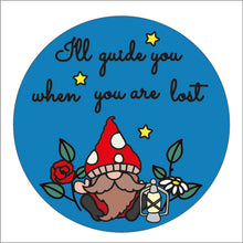 OL2212 - MDF Round Doodle Gonk / Gnome -  ‘I'll guide you when you are lost’ - Olifantjie - Wooden - MDF - Lasercut - Blank - Craft - Kit - Mixed Media - UK