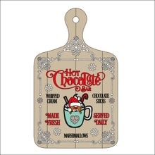 OL2391 - MDF Farmhouse Doodle Christmas - Chopping board Layered Plaque -  Hot Chocolate Female Gonk - Olifantjie - Wooden - MDF - Lasercut - Blank - Craft - Kit - Mixed Media - UK