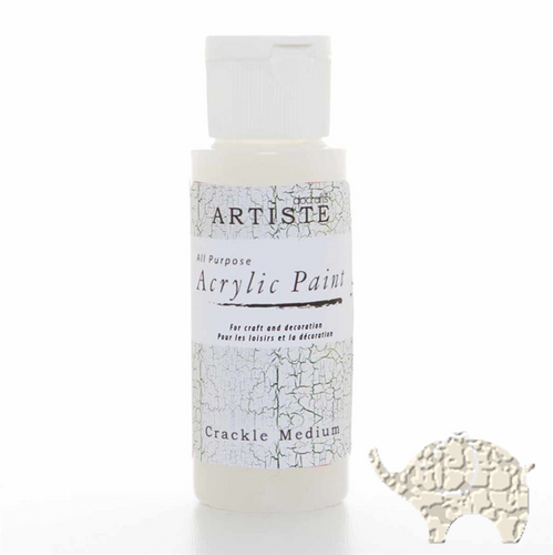 Crackle Medium - Artiste Acrylic Paint 2oz - Olifantjie - Wooden - MDF - Lasercut - Blank - Craft - Kit - Mixed Media - UK