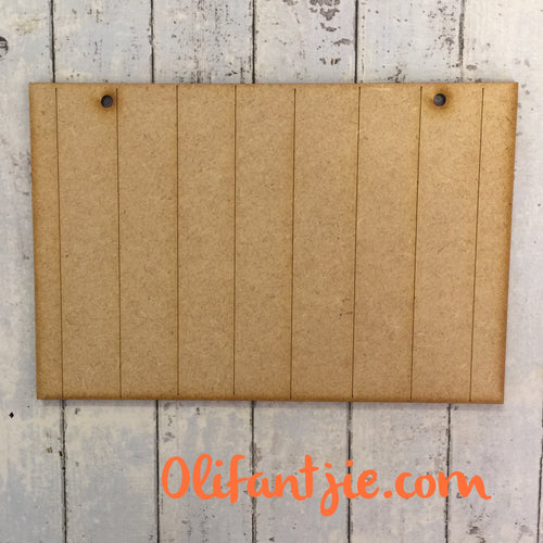 OL163 - MDF Plaque with Engraved Lines and Hanging Holes Option - Olifantjie - Wooden - MDF - Lasercut - Blank - Craft - Kit - Mixed Media - UK
