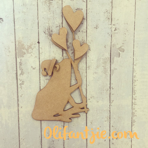 CH010 - MDF Christmas Frog - Olifantjie - Wooden - MDF - Lasercut - Blank - Craft - Kit - Mixed Media - UK