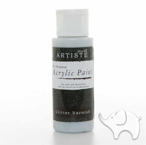 Glitter Varnish - Artiste Medium 2oz - Olifantjie - Wooden - MDF - Lasercut - Blank - Craft - Kit - Mixed Media - UK