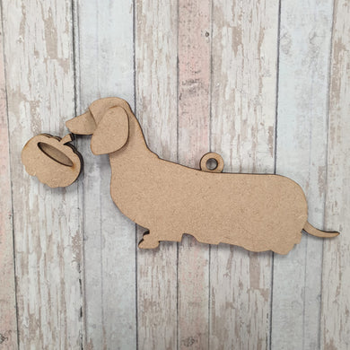 Sale OL428 - MDF Ghost Dog Bauble - Olifantjie - Wooden - MDF - Lasercut - Blank - Craft - Kit - Mixed Media - UK