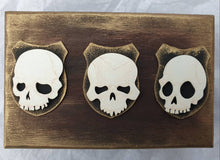 KW008 - MDF set 5 pirate skulls - Olifantjie - Wooden - MDF - Lasercut - Blank - Craft - Kit - Mixed Media - UK