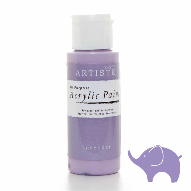 Lavender - Artiste Acrylic Paint 2oz - Olifantjie - Wooden - MDF - Lasercut - Blank - Craft - Kit - Mixed Media - UK