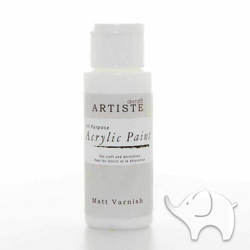 Matt Varnish - Artiste Medium 2oz - Olifantjie - Wooden - MDF - Lasercut - Blank - Craft - Kit - Mixed Media - UK
