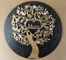 OL225 - MDF Tree Filled with Inspirational Words with Separate Wording (choice of word for base) - Olifantjie - Wooden - MDF - Lasercut - Blank - Craft - Kit - Mixed Media - UK