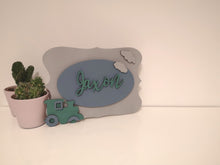 OP015 - MDF Train Themed Personalised Plaque - Olifantjie - Wooden - MDF - Lasercut - Blank - Craft - Kit - Mixed Media - UK
