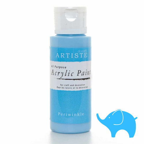 Periwinkle - Artiste Acrylic Paint 2oz - Olifantjie - Wooden - MDF - Lasercut - Blank - Craft - Kit - Mixed Media - UK