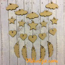 DC015 - MDF Angel Wings Joined Dream Catcher - with Initial, Initials, Name or Wording - Olifantjie - Wooden - MDF - Lasercut - Blank - Craft - Kit - Mixed Media - UK