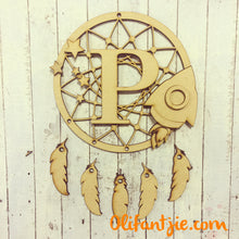 DC007 - MDF Rocket Space Dream Catcher - with Initial, Initials, Name or Wording - Olifantjie - Wooden - MDF - Lasercut - Blank - Craft - Kit - Mixed Media - UK