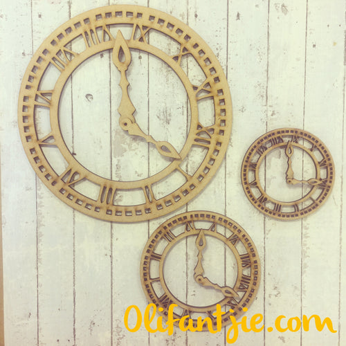 OL046 - MDF Clock Face with Minute Dots - Olifantjie - Wooden - MDF - Lasercut - Blank - Craft - Kit - Mixed Media - UK