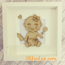 OL004 - MDF Baby in a Nappy Figure - Olifantjie - Wooden - MDF - Lasercut - Blank - Craft - Kit - Mixed Media - UK