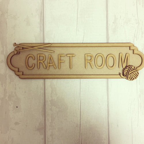 SS014 - MDF Knitting Theme Personalised Street Sign - Small  (6 letters) - Olifantjie - Wooden - MDF - Lasercut - Blank - Craft - Kit - Mixed Media - UK