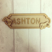 SS010 - MDF Gamers / Computer Theme Personalised Street Sign - Medium (8 letters) - Olifantjie - Wooden - MDF - Lasercut - Blank - Craft - Kit - Mixed Media - UK