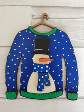 SJ033 - MDF Snowman Christmas Jumper - Olifantjie - Wooden - MDF - Lasercut - Blank - Craft - Kit - Mixed Media - UK