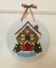SJ223 -  MDF Sarah Jane Large Gingerbread Christmas Flat House - Olifantjie - Wooden - MDF - Lasercut - Blank - Craft - Kit - Mixed Media - UK