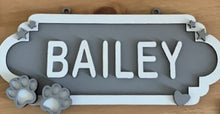 SS006 - MDF Dog theme Personalised Street Sign - Large (12 letters) - Olifantjie - Wooden - MDF - Lasercut - Blank - Craft - Kit - Mixed Media - UK