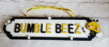 SS057 - MDF Bee Theme Personalised Street Sign - Large (12 letters) - Olifantjie - Wooden - MDF - Lasercut - Blank - Craft - Kit - Mixed Media - UK