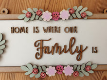 SS081 - MDF Home is Where My / Our .... is  Double Height Personalised Street Sign - Olifantjie - Wooden - MDF - Lasercut - Blank - Craft - Kit - Mixed Media - UK