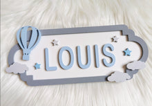 SS013 - MDF Hot Air Theme Personalised Street Sign - Large (12 letters) - Olifantjie - Wooden - MDF - Lasercut - Blank - Craft - Kit - Mixed Media - UK