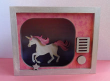 TM005 - MDF Mini TV Bauble Hanging - Unicorn - Olifantjie - Wooden - MDF - Lasercut - Blank - Craft - Kit - Mixed Media - UK