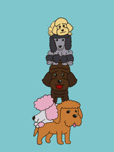 OL2961 - MDF doodle stacked Poodles - Olifantjie - Wooden - MDF - Lasercut - Blank - Craft - Kit - Mixed Media - UK