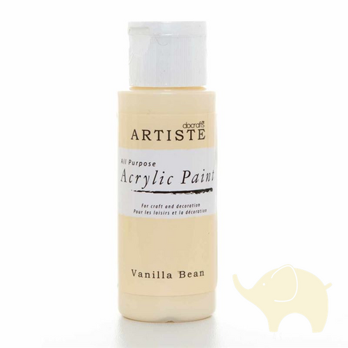 Vanilla Bean - Artiste Acrylic Paint 2oz - Olifantjie - Wooden - MDF - Lasercut - Blank - Craft - Kit - Mixed Media - UK