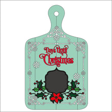 OL2412  - MDF  Farmhouse Doodle Christmas - Chopping board Layered Plaque - Holly Christmas Countdown - Olifantjie - Wooden - MDF - Lasercut - Blank - Craft - Kit - Mixed Media - UK