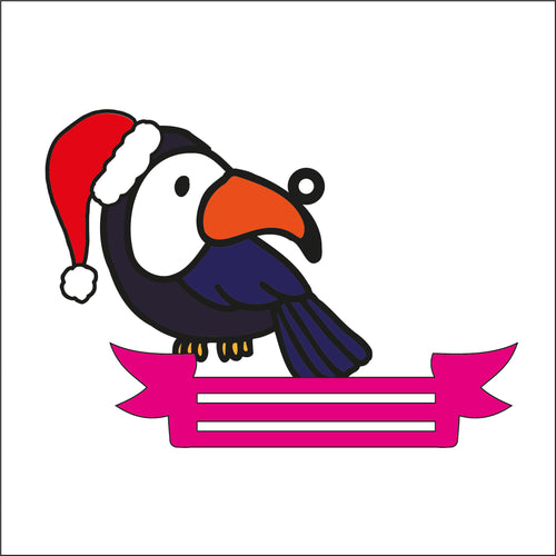OL2645 - MDF Note Holder - Toucan 2 - with additional banner - Olifantjie - Wooden - MDF - Lasercut - Blank - Craft - Kit - Mixed Media - UK